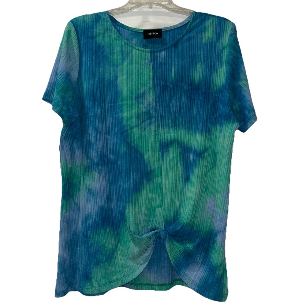 Heyson Blue/Green Twist Front Top Women’s Medium